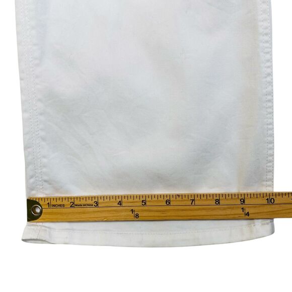 The Christie Fit Flare Jean 10 Tall White Mid Rise Chino Pant Nautical Coastal - Picture 9 of 12